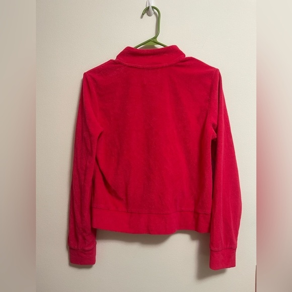 Juicy Couture- Women’s Terry Cloth Zip Up Jacket - Pink/Red - Size L - Picture 4 of 6